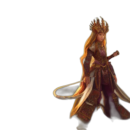 crown, dragon, sword, staff transparent PNG cut-out