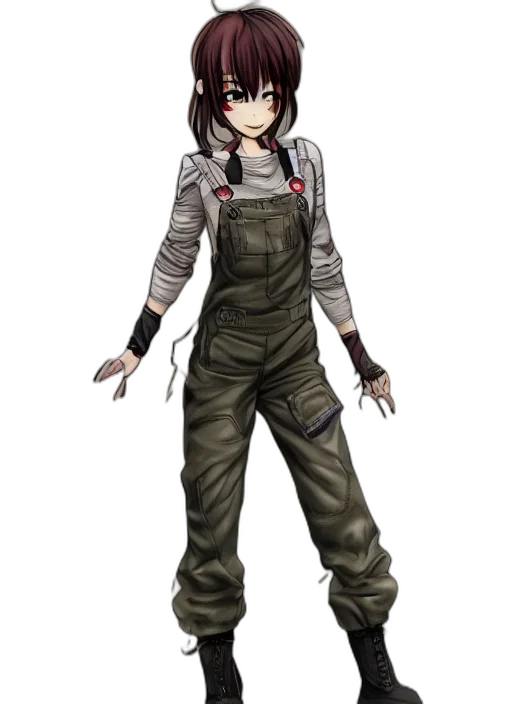 staff, jacket, weapon, concept art, pixel art, anime, cartoon, dark transparent PNG cut-out