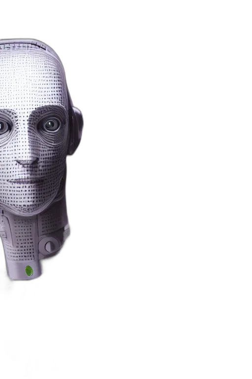 robot, face, mask, 3d render transparent PNG cut-out