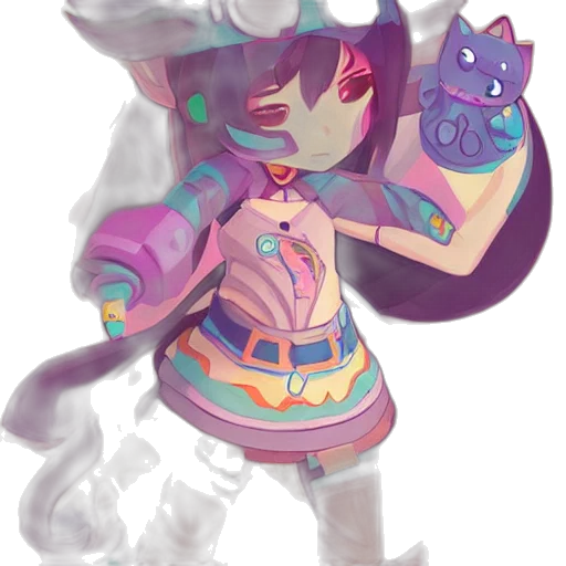 staff, creature, vaporwave, pixel art, anime, fantasy art, outer space, fire transparent PNG cut-out