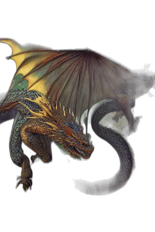 dragon, creature, animal, fantasy art transparent PNG cut-out