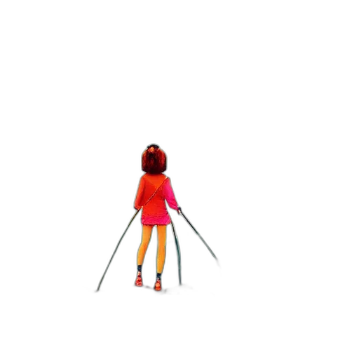 umbrella, robot, dress, staff transparent PNG cut-out