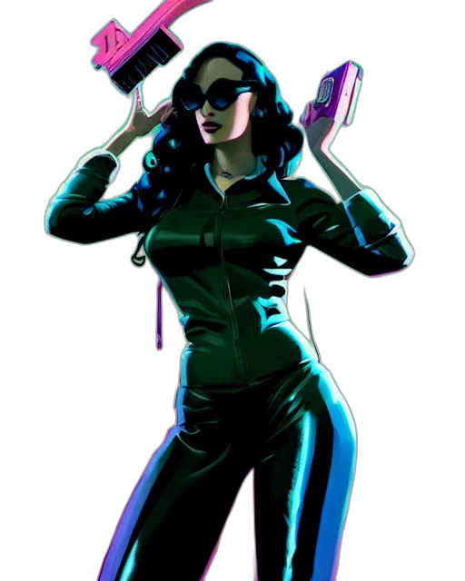 jacket, staff, comic book art, concept art transparent PNG cut-out