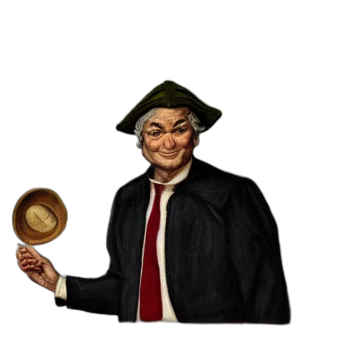 staff, hat, food, face, concept art, 3d render, photorealistic, cartoon transparent PNG cut-out