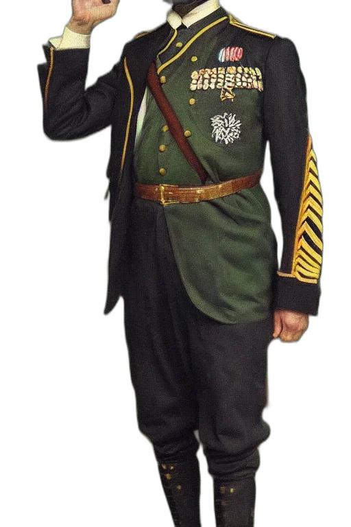 staff, jacket, hat, weapon transparent PNG cut-out