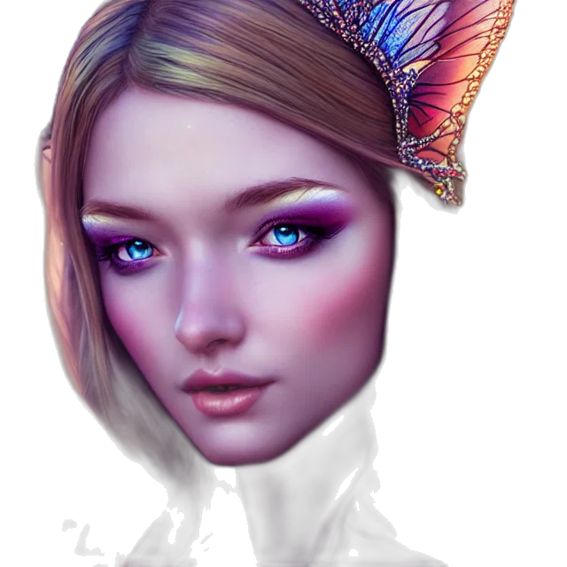 face, crown, mask, hat, fantasy art, concept art, photorealistic, 3d render transparent PNG cut-out