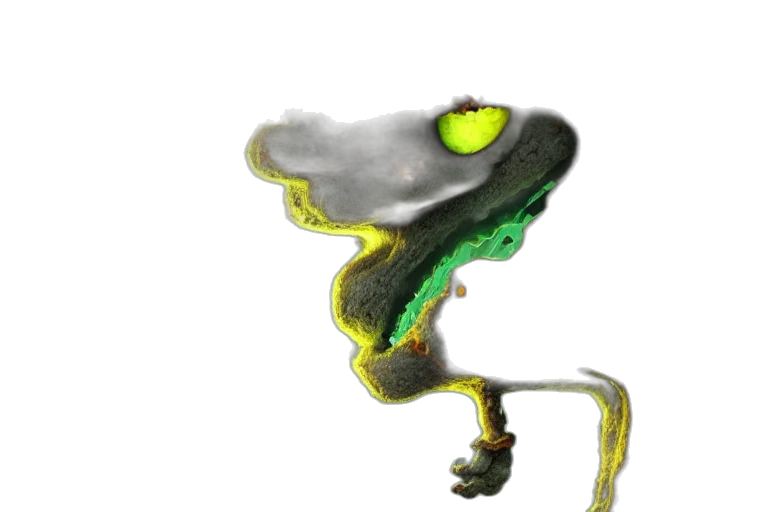 creature, staff, hat, mask transparent PNG cut-out