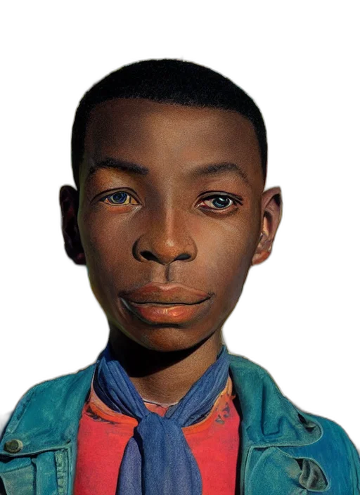 face, mask, robot, staff, photorealistic, 3d render, concept art, oil painting transparent PNG cut-out