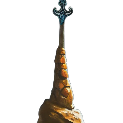 sword, staff, weapon, crown transparent PNG cut-out