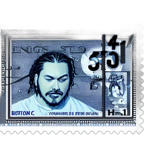 concept art, photorealistic, closeup, illustration, post, malone, working, behind transparent PNG cut-out