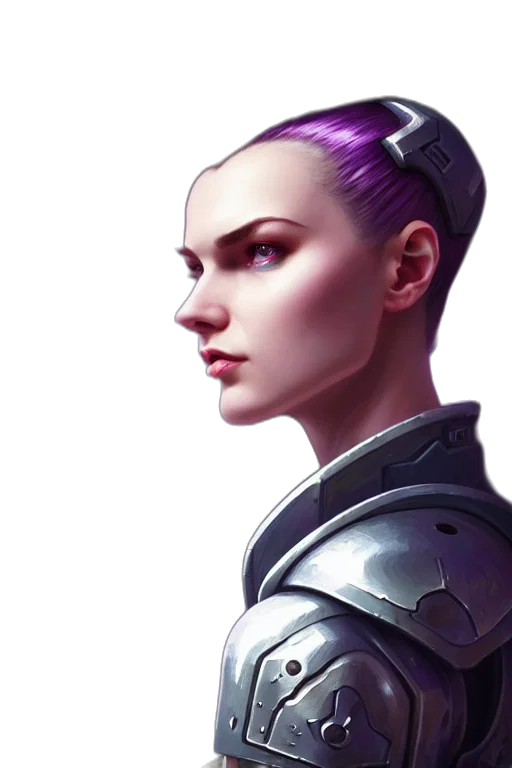 robot, face, crown, weapon transparent PNG cut-out