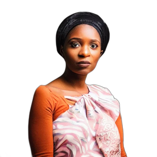 face, dress, photorealistic, studio transparent PNG cut-out