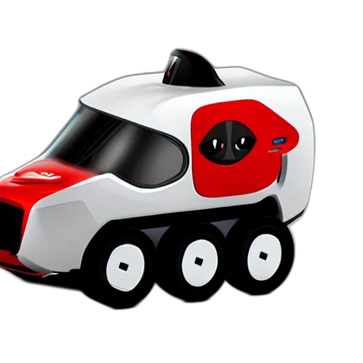 robot, car, concept art, 3d render transparent PNG cut-out