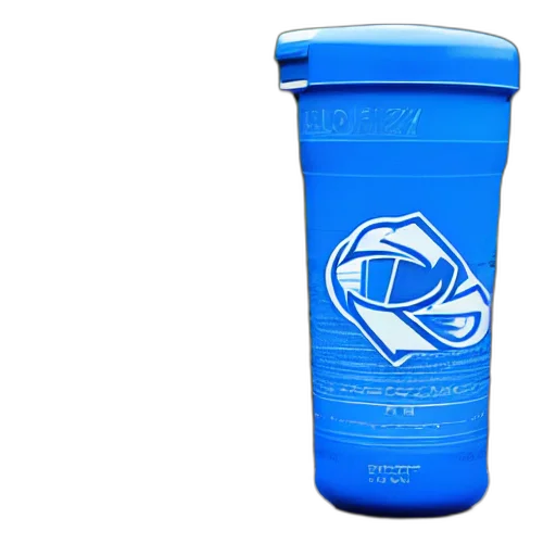 bottle, 3d render, blue, electric transparent PNG cut-out