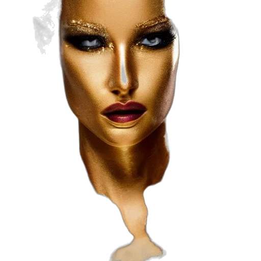 mask, face, jewelry, hair, photorealistic, 3d render, concept art, fantasy art transparent PNG cut-out