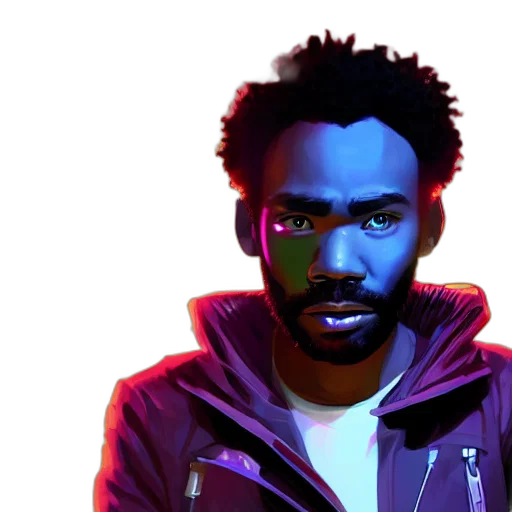 jacket, face, concept art, pixel art transparent PNG cut-out