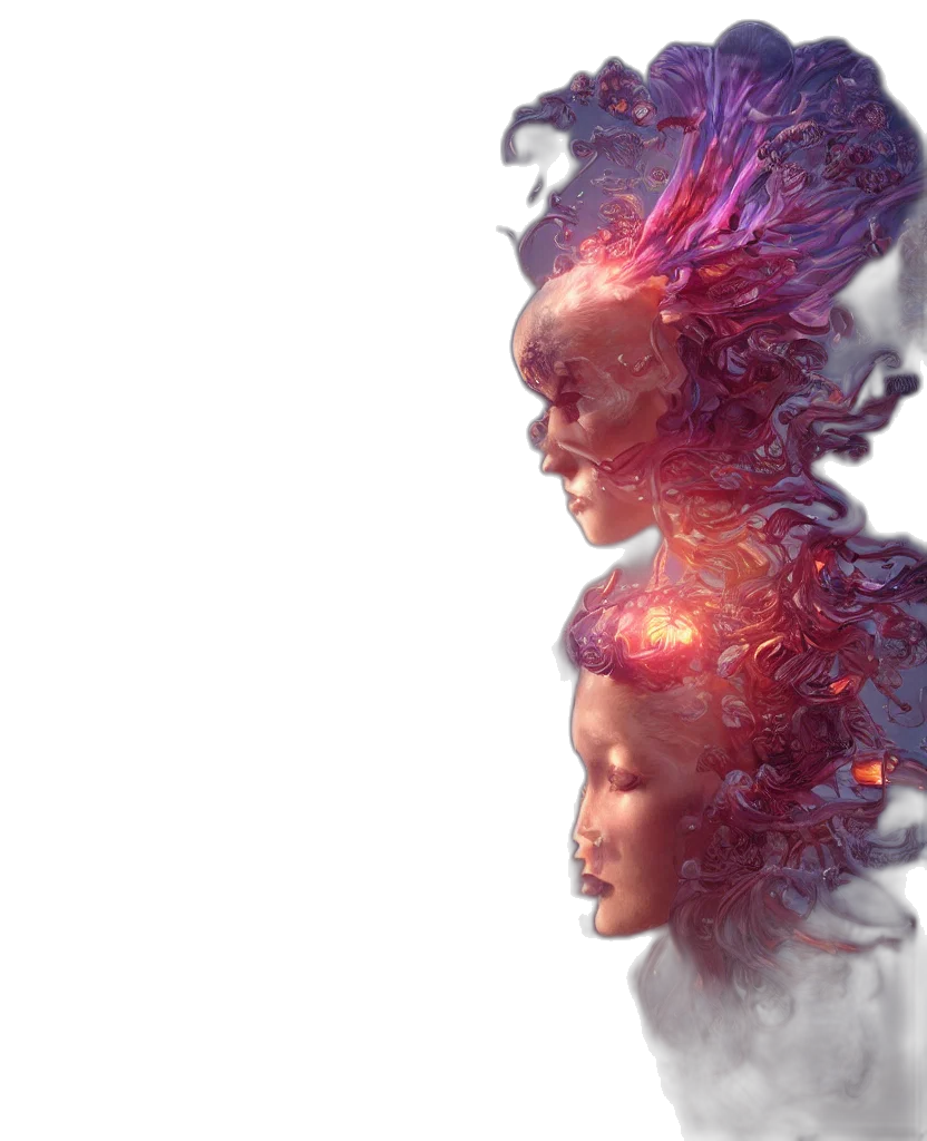 hair, crown, face, robot transparent PNG cut-out