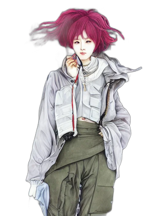 jacket, staff, weapon, concept art transparent PNG cut-out
