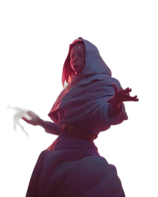 creature, staff, jacket, dress transparent PNG cut-out