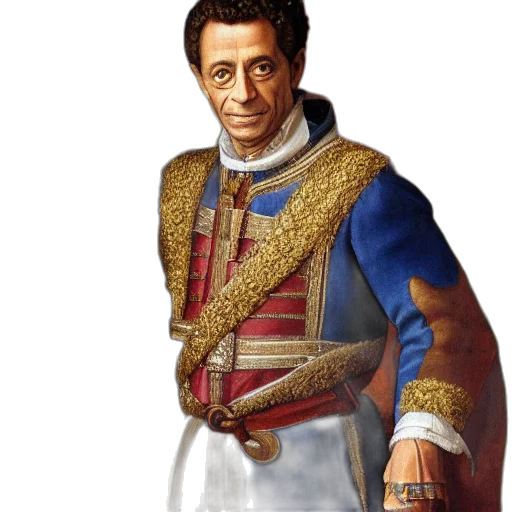 jacket, staff, sword, photorealistic transparent PNG cut-out