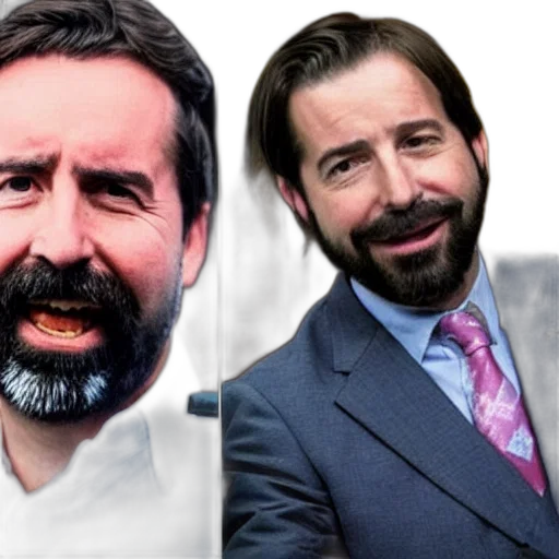 pablo, iglesiasn, left, santiago, abascal, right, sharing, kebab transparent PNG cut-out