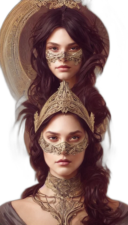 mask, crown, face, jewelry transparent PNG cut-out