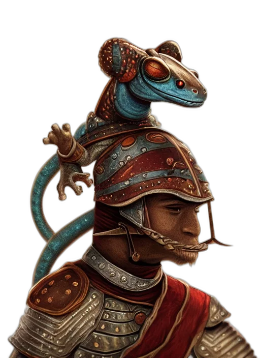 dragon, mask, staff, face transparent PNG cut-out