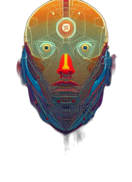 robot, mask, face, creature transparent PNG cut-out