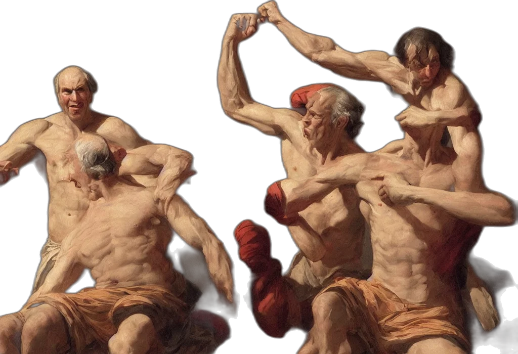 concept art, photorealistic, oil painting, god, punching, james, madison, hyper transparent PNG cut-out