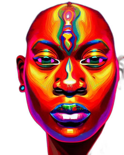 face, photorealistic, concept art, watercolor, neon, colorful, breathtaking, vibrant transparent PNG cut-out