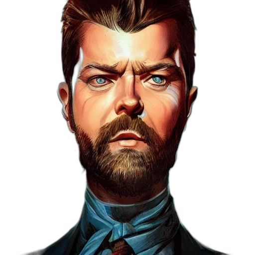 face, staff, comic book art, concept art, photorealistic, fantasy art, blue, beautiful transparent PNG cut-out