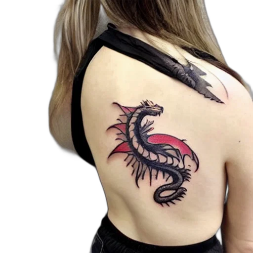 dragon, photorealistic, fantasy art, girl transparent PNG cut-out