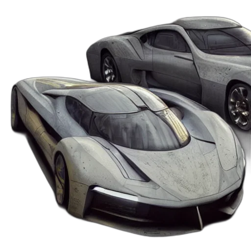 car, concept art, 3d render, photorealistic transparent PNG cut-out