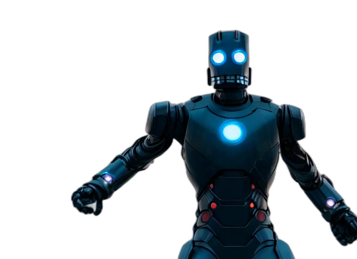 robot, 3d render, concept art, comic book art transparent PNG cut-out