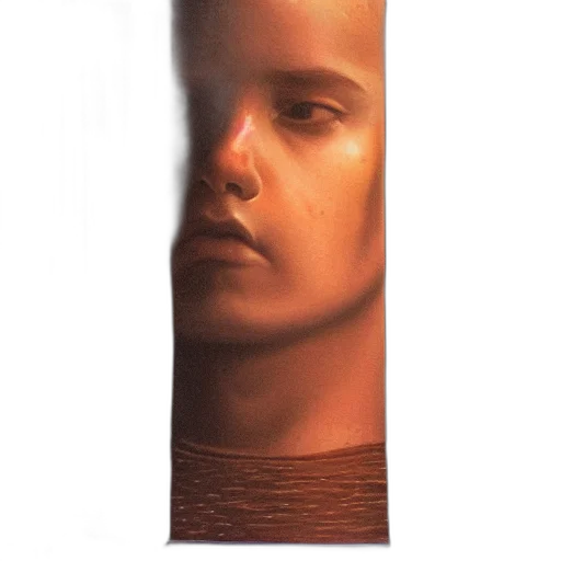 face, mask, hair, robot, photorealistic, oil painting, concept art, 3d render transparent PNG cut-out