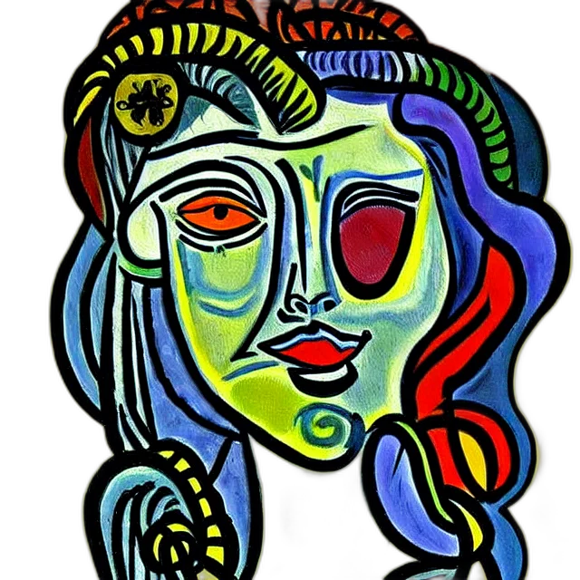 face, mask, crown, oil painting, cartoon, photorealistic, watercolor, neon lights transparent PNG cut-out