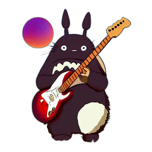 animal, creature, cartoon, anime, concept art, pixel art, totoro, playing transparent PNG cut-out
