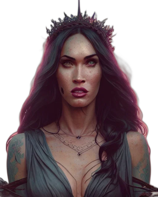 crown, face, jewelry, fantasy art, concept art, photorealistic, comic book art, dark transparent PNG cut-out