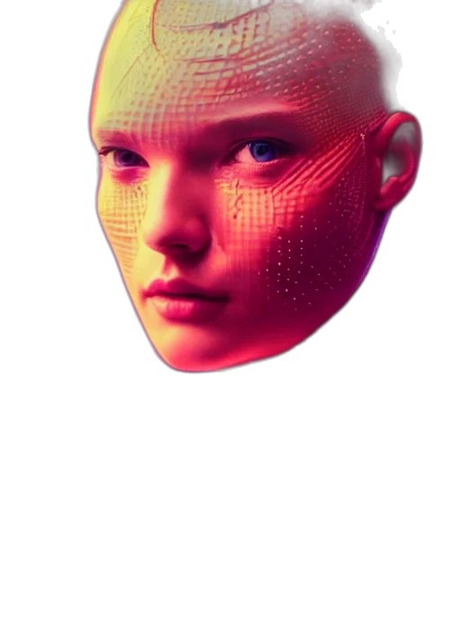 robot, face, mask, creature transparent PNG cut-out