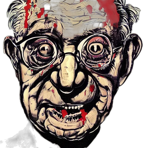 face, mask, staff, comic book art transparent PNG cut-out
