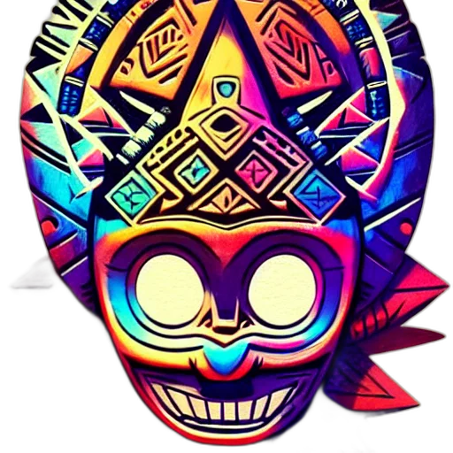 mask, face, hat, crown, concept art, 3d render, fantasy art, pixel art transparent PNG cut-out