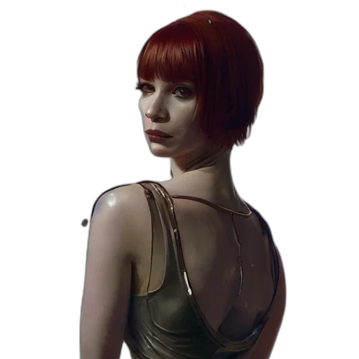 dress, robot, jewelry, face transparent PNG cut-out
