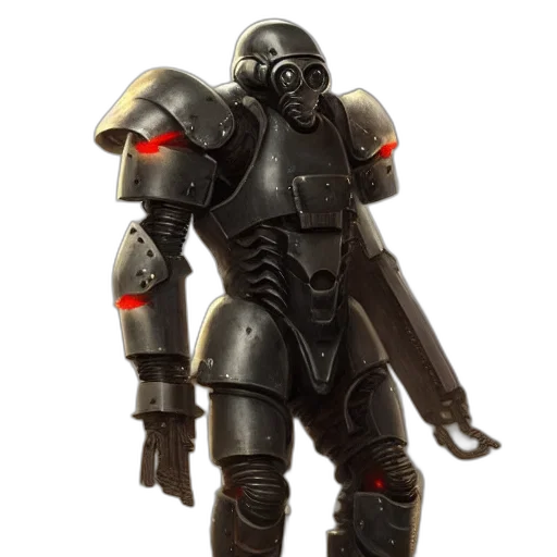 robot, weapon, concept art, 3d render transparent PNG cut-out