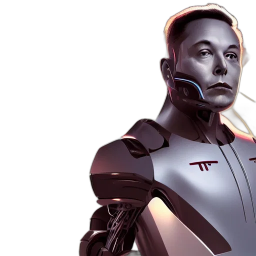 robot, concept art, 3d render, cyberpunk transparent PNG cut-out