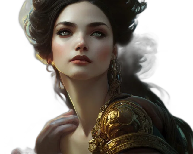 crown, jewelry, face, dress, fantasy art, photorealistic, concept art, comic book art transparent PNG cut-out