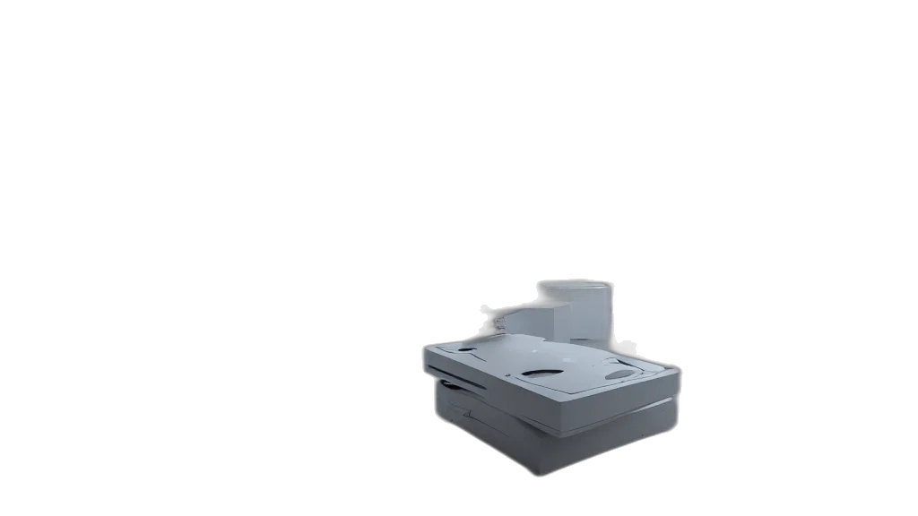furniture, robot, crown, shoes, 3d render, concept art, photorealistic, monochrome transparent PNG cut-out