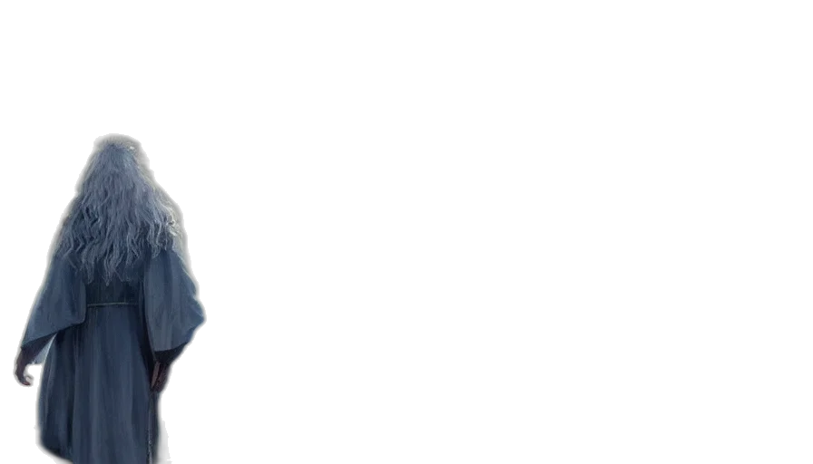 jacket, umbrella, hat, staff transparent PNG cut-out