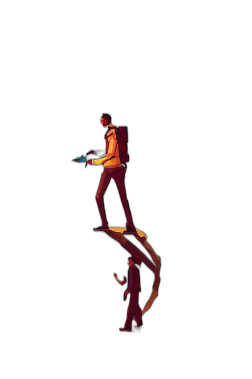 staff, weapon, robot, sword, concept art, pixel art, comic book art, 3d render transparent PNG cut-out