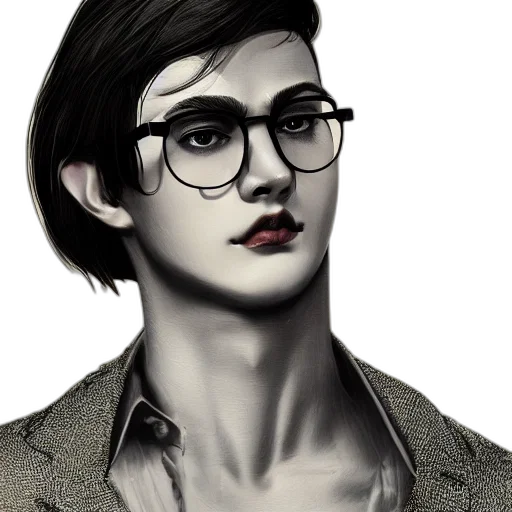 face, photorealistic, comic book art, cartoon transparent PNG cut-out