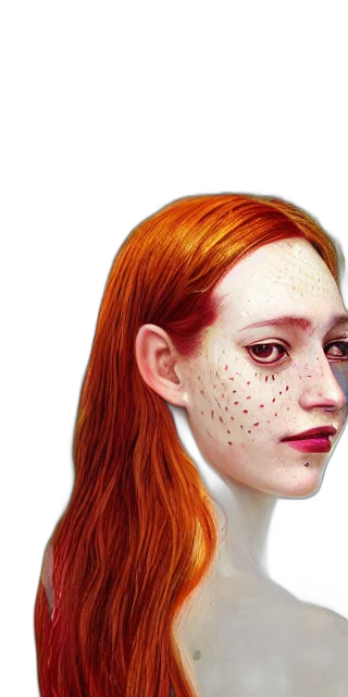 face, mask, photorealistic, 3d render, concept art, fantasy art, red, infp transparent PNG cut-out